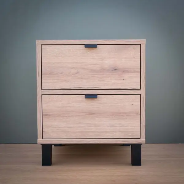 URBAN Coast Oak 2 Drawer Bedside Cabinet