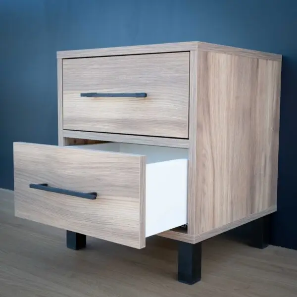 URBAN Baroque Oak 2 Drawer Bedside Cabinet - Image 3